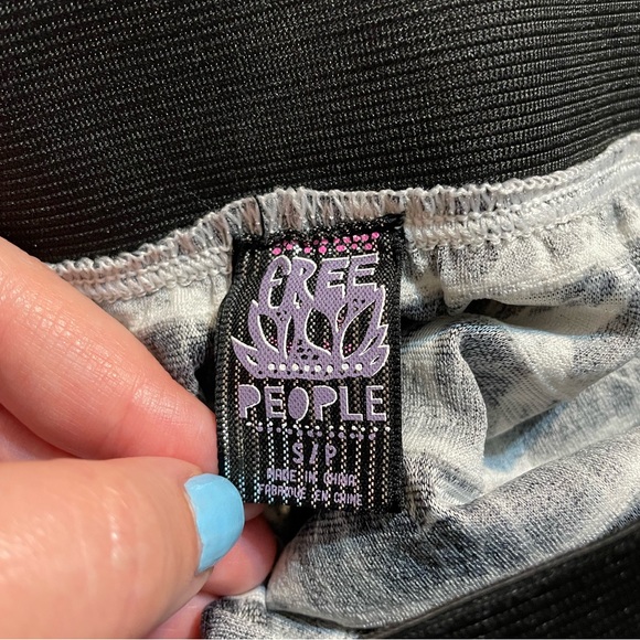 Free People Black and White Ruffle Mini Skirt - Picture 2 of 3